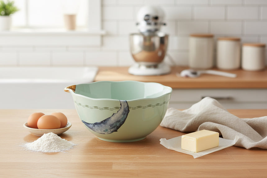 Decorative ceramic bowl with a bird design on a white background
