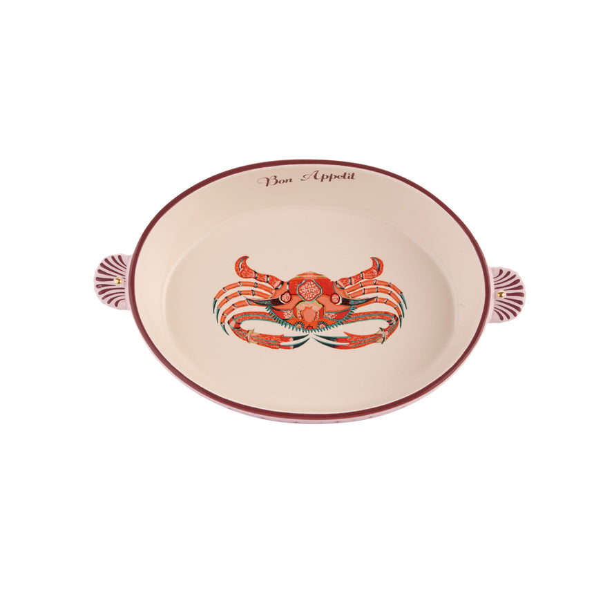 Yvonne Ellen Crab Oval Ceramic  Roaster