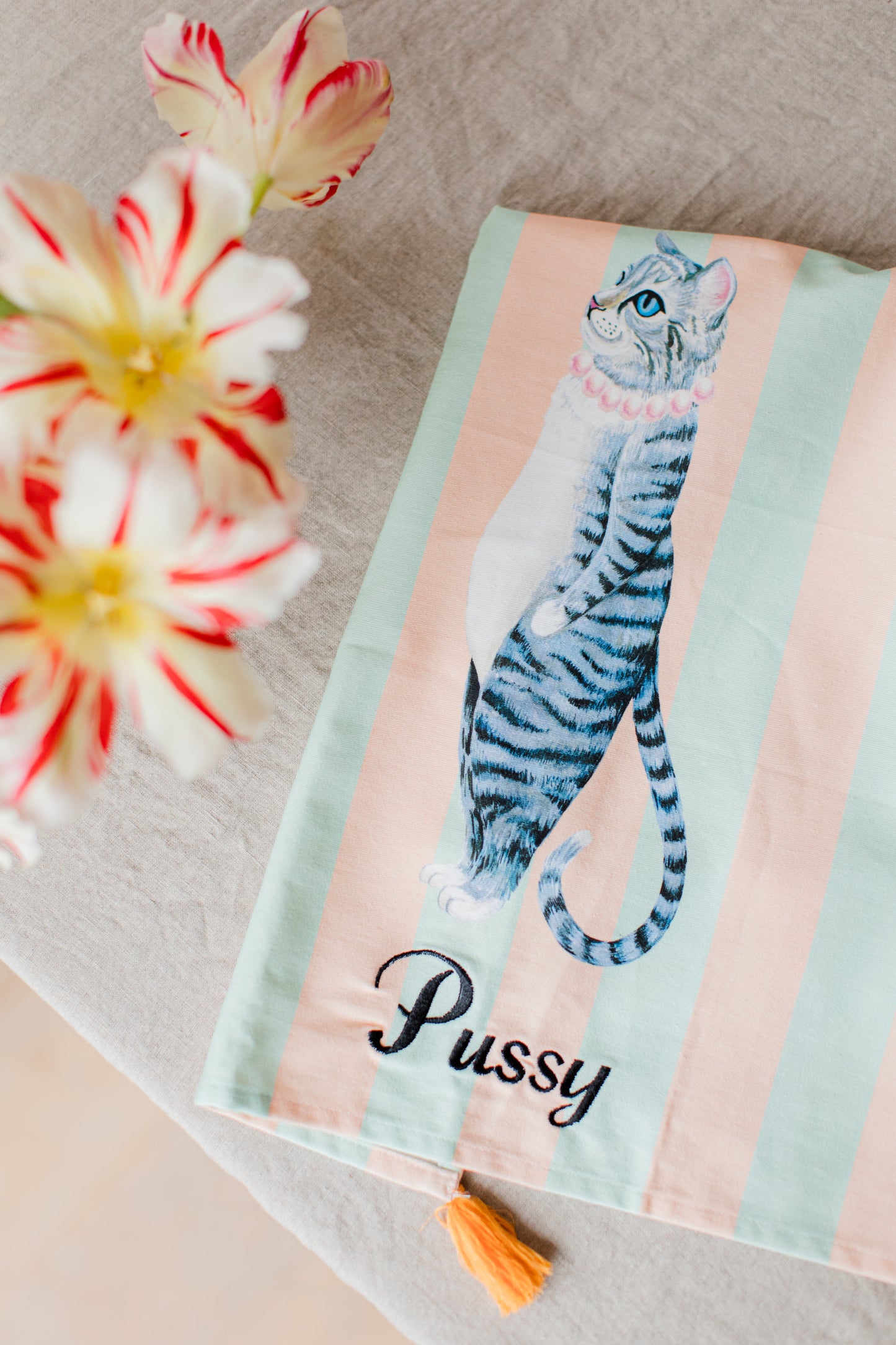 Yvonne Ellen Tea Towels, Pussy Cat