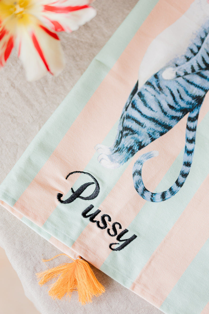 Yvonne Ellen Tea Towels, Pussy Cat