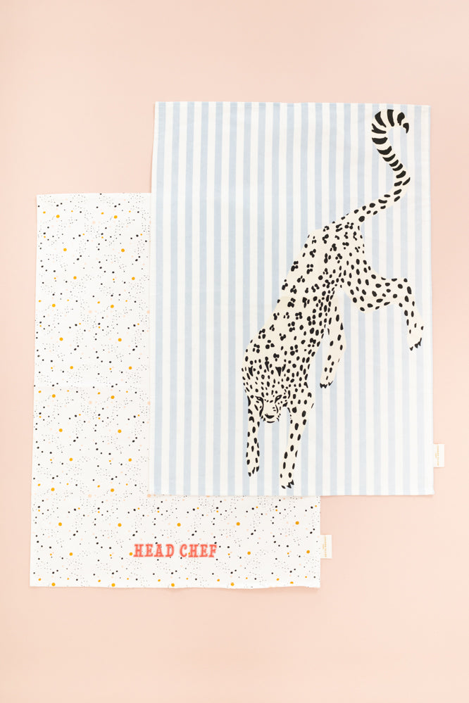 Yvonne Ellen Tea Towels, Cheetah ( Set Of 2 )