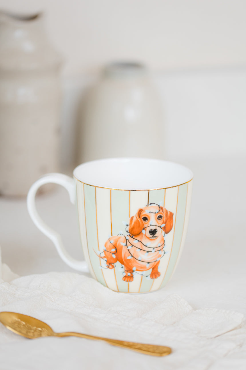 Yvonne Large Mug, Sausage Dog