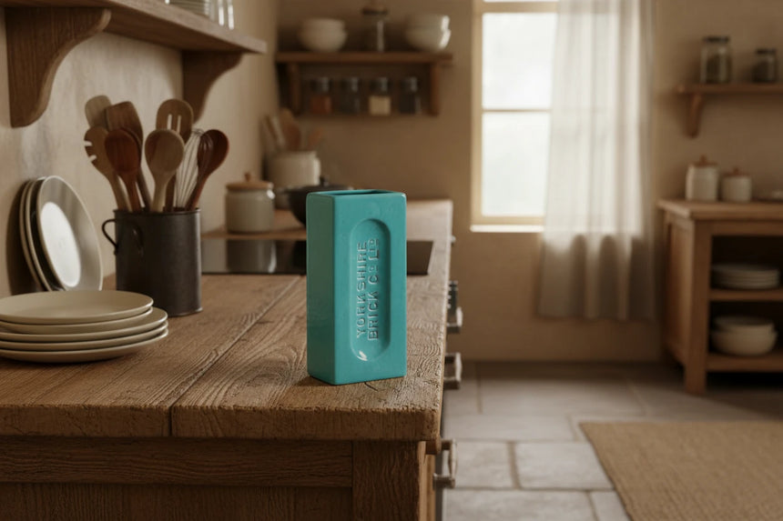 Yorkshire Brick Vase, Turquoise
