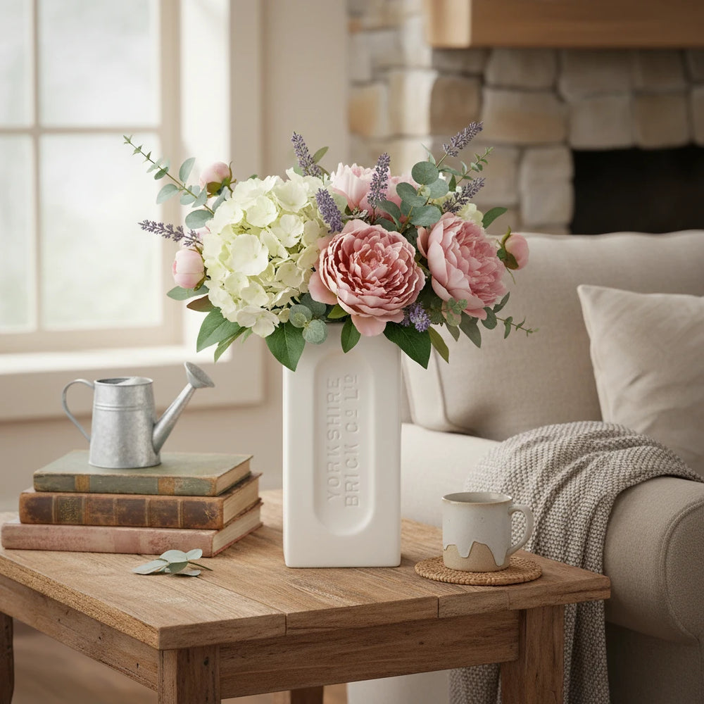 Yorkshire Brick Vase, White