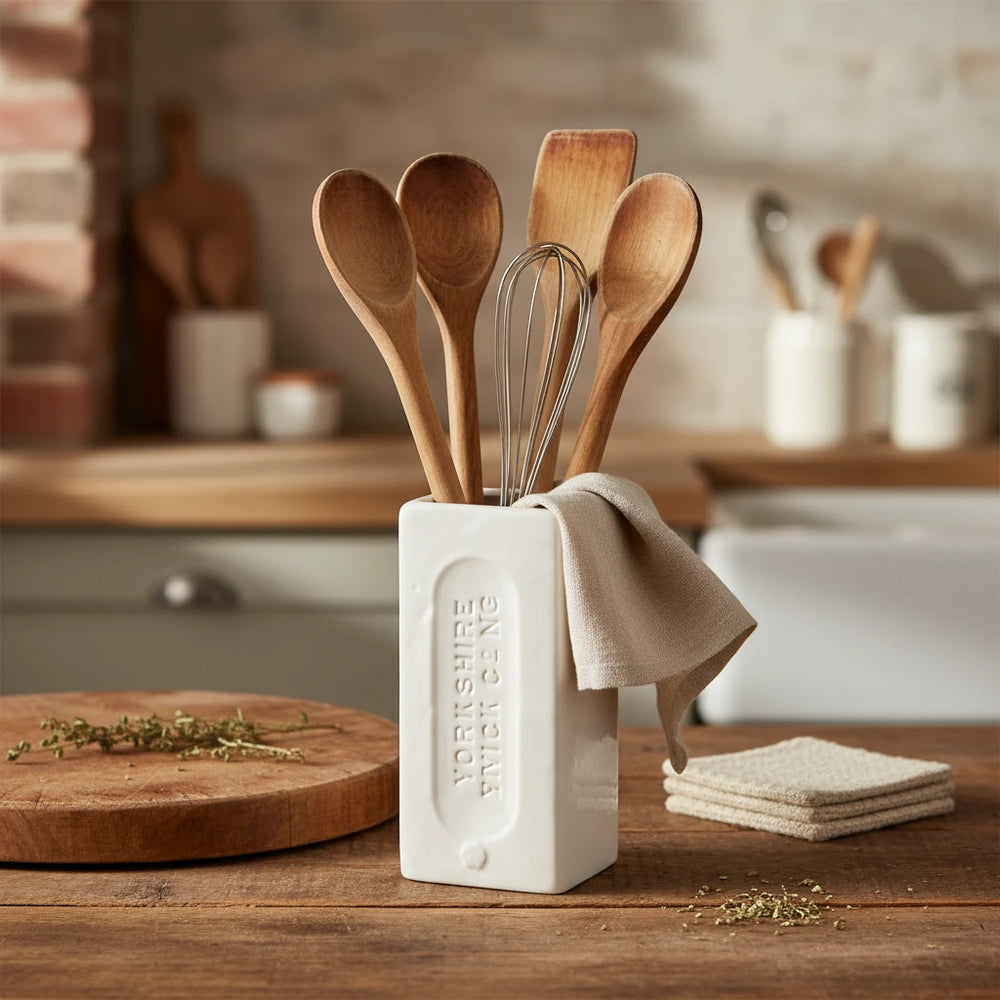 Yorkshire Brick Vase, White