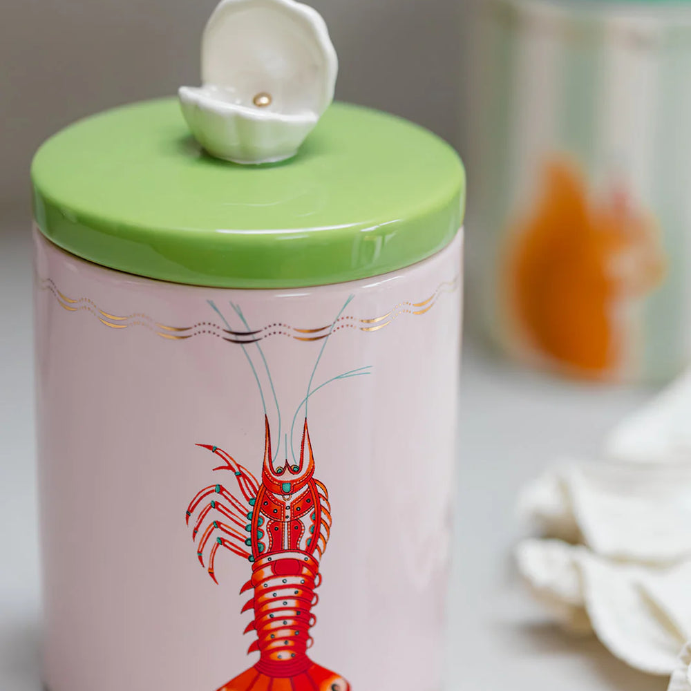 Yvonne Ellen Round Storage Jar, Lobster