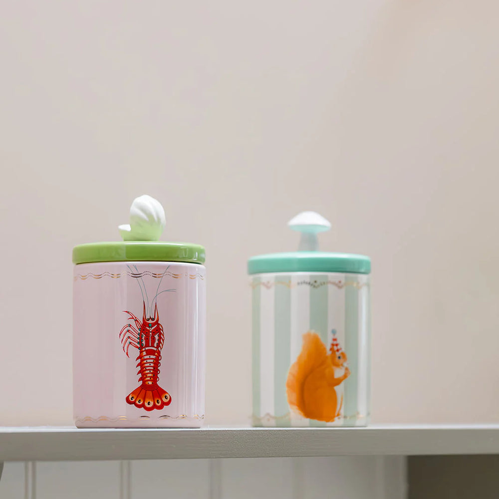 Yvonne Ellen Round Storage Jar, Lobster