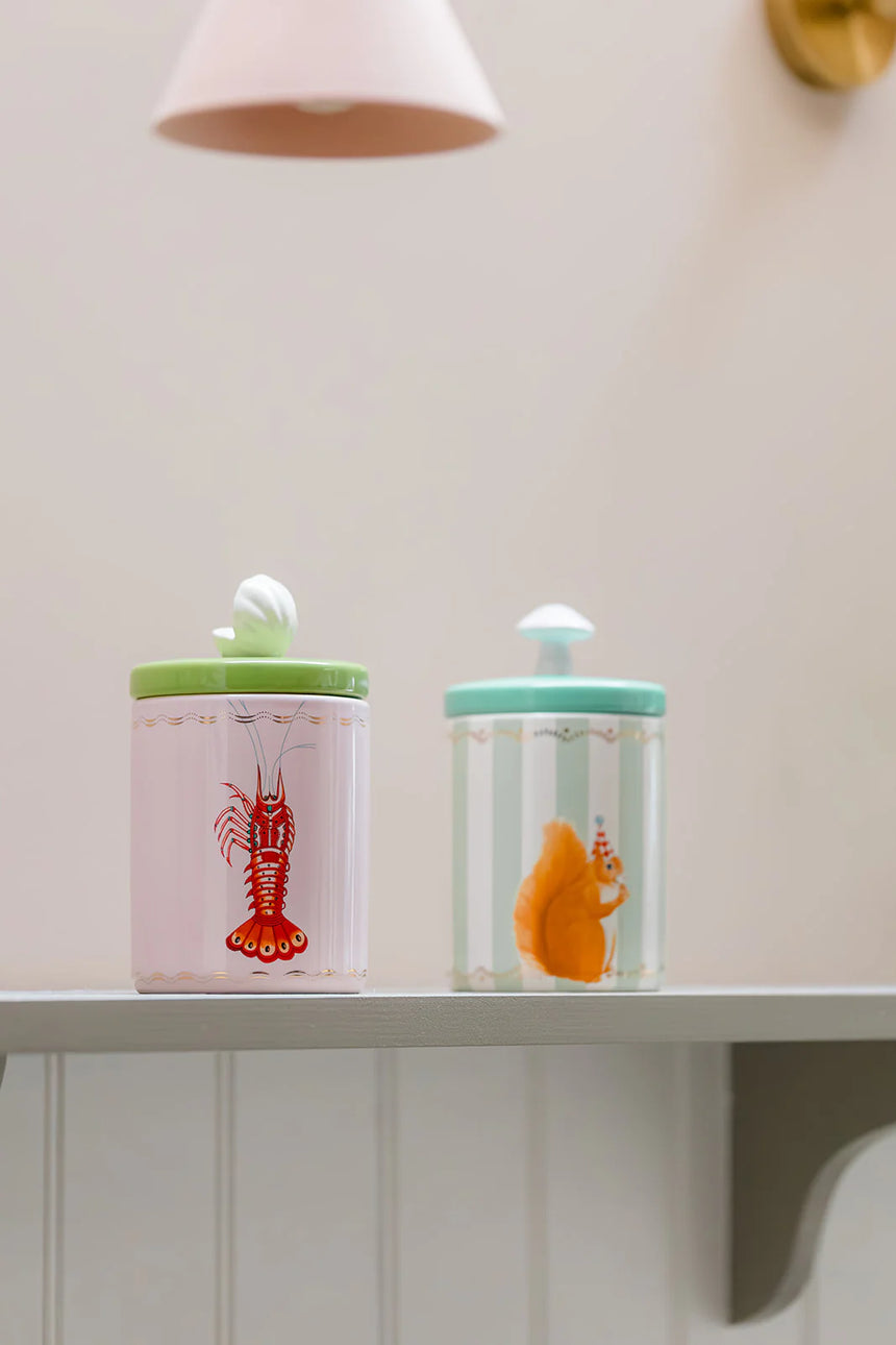 Yvonne Ellen Round Storage Jar, Lobster