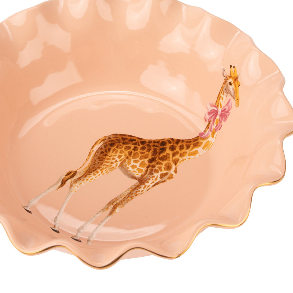 Yvonne Ellen Scalloped Giraffe Fruit Bowl