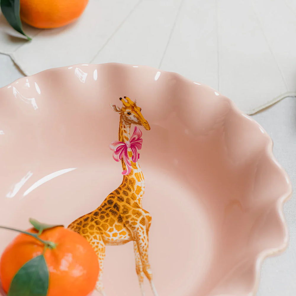 Yvonne Ellen Scalloped Giraffe Fruit Bowl