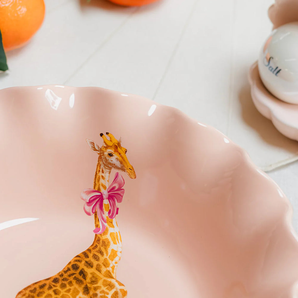 Yvonne Ellen Scalloped Giraffe Fruit Bowl