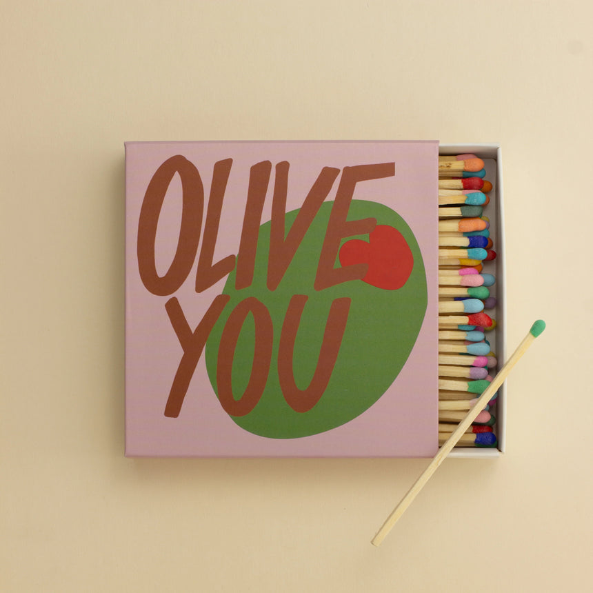Matchbook Creative Luxury Matches, Olive You