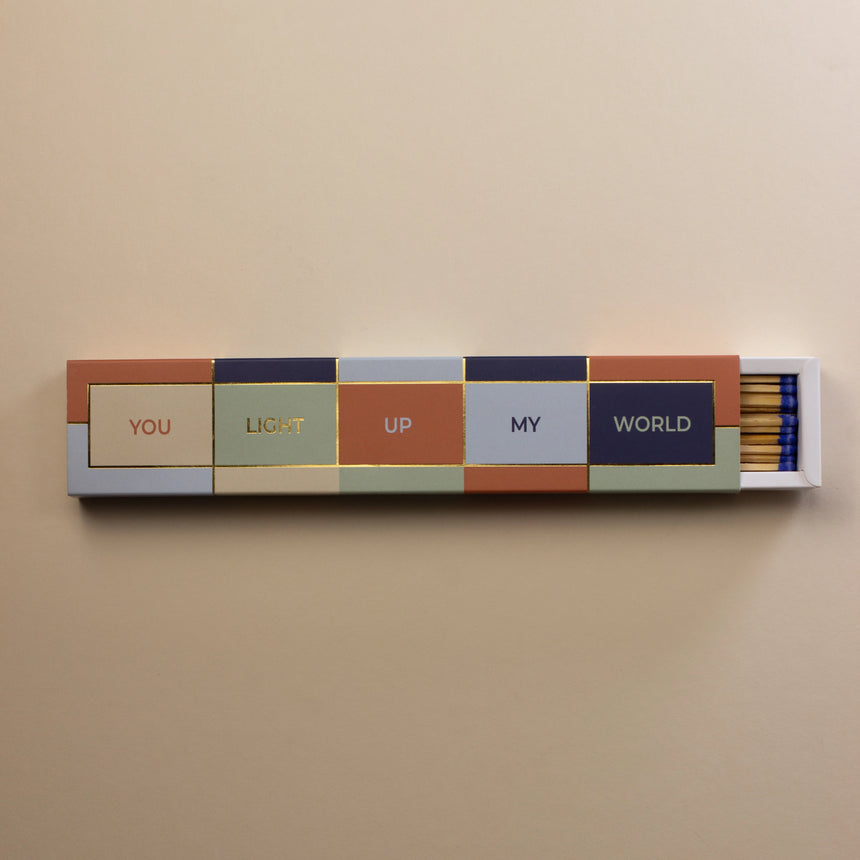 Matchbook Creative Luxury Extra Long Matches, You Light Up My World