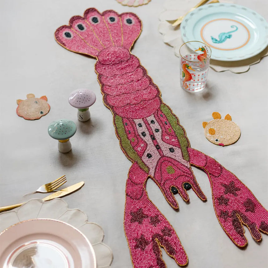 Yvonne Ellen Beaded Lobster Table Runner
