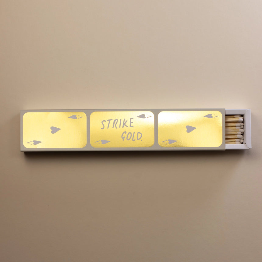 Matchbook Creative Luxury Extra Long Matches, Strike Gold