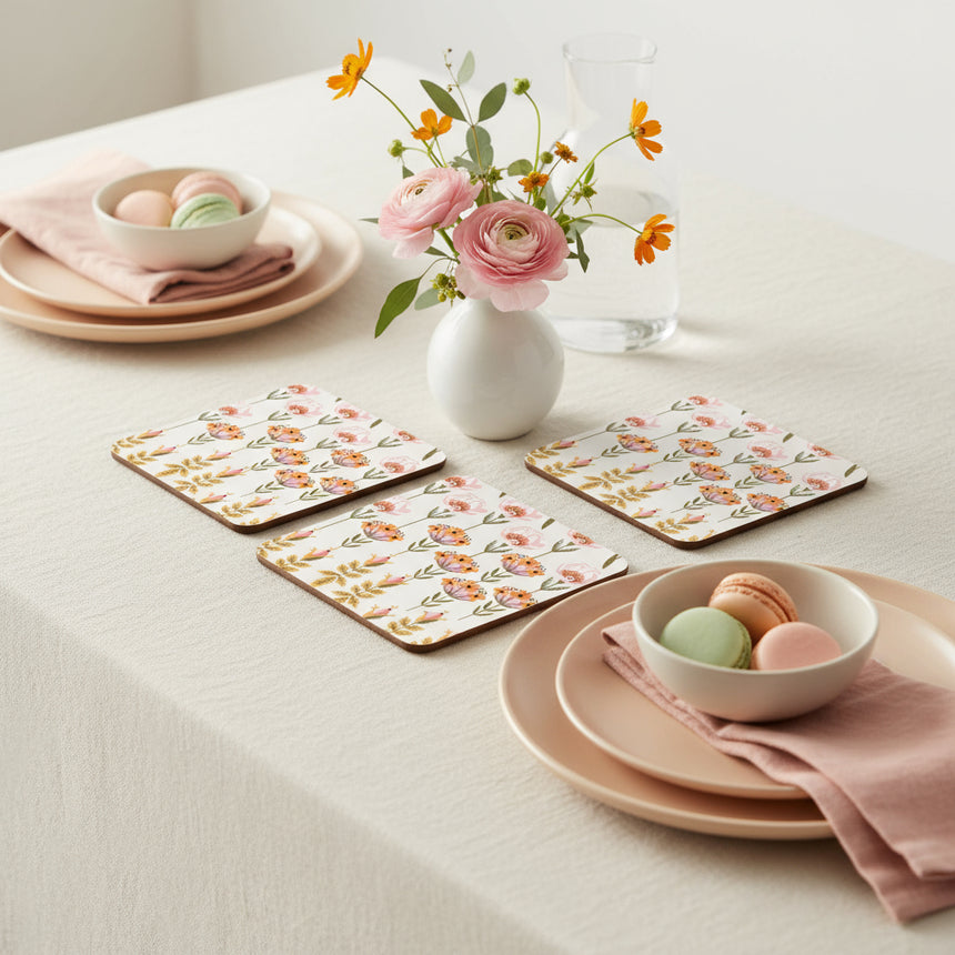 Cath Kidston Painted Table Square Coasters( Set Of 4)