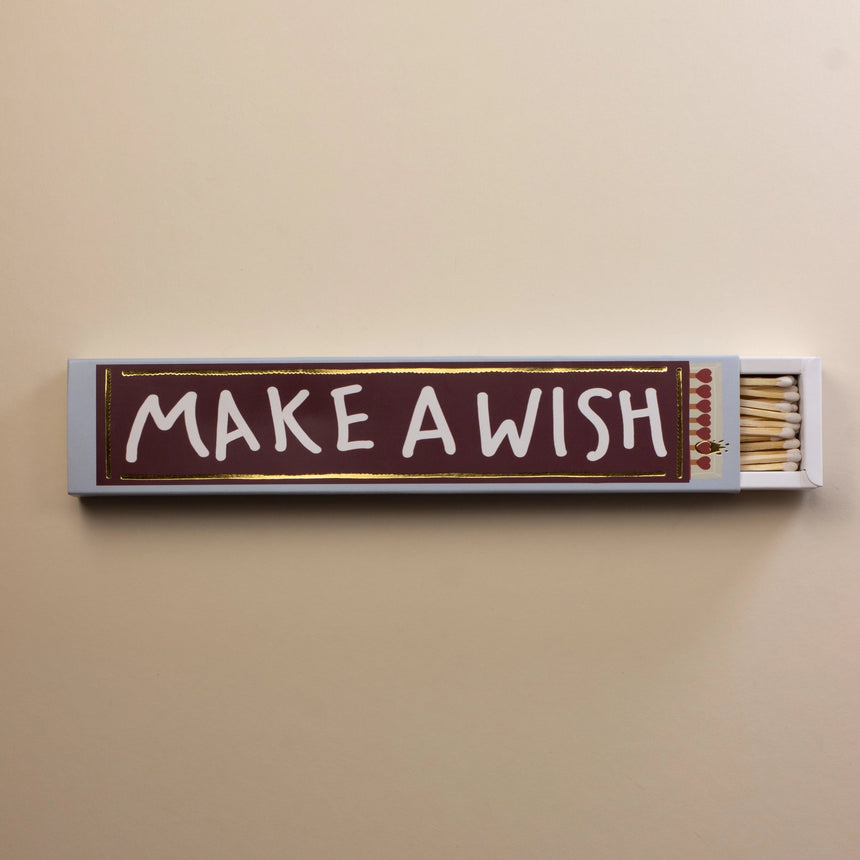 Matchbook Creative Extra Long Luxury Matches, Make A Wish