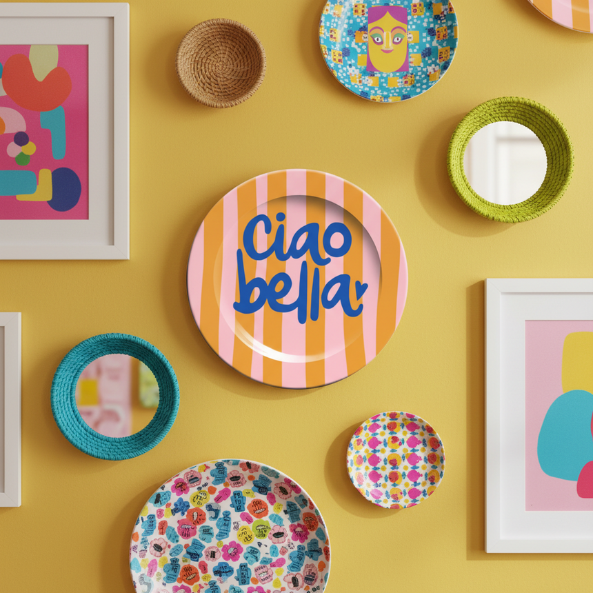 Ciao Bella Ceramic Dinner Plate By The Boy & The Bear