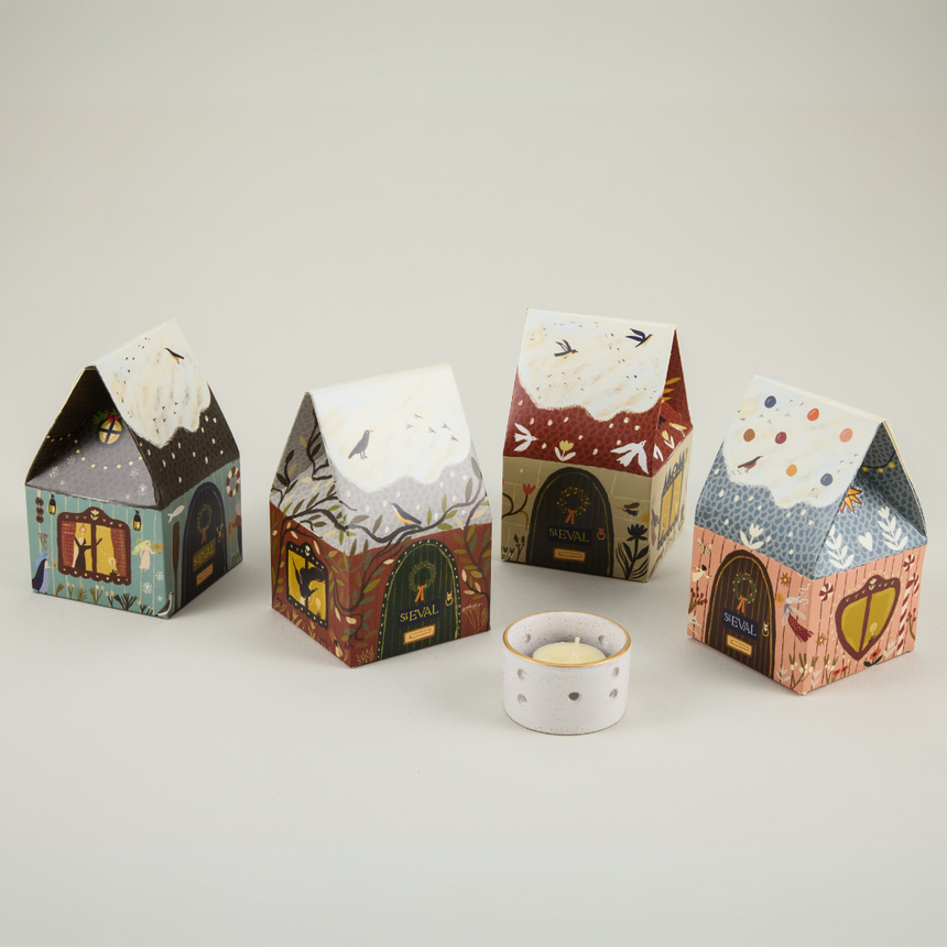 St Eval Christmas Cottage Scented Tealight Gift Pack, Figgy Pudding