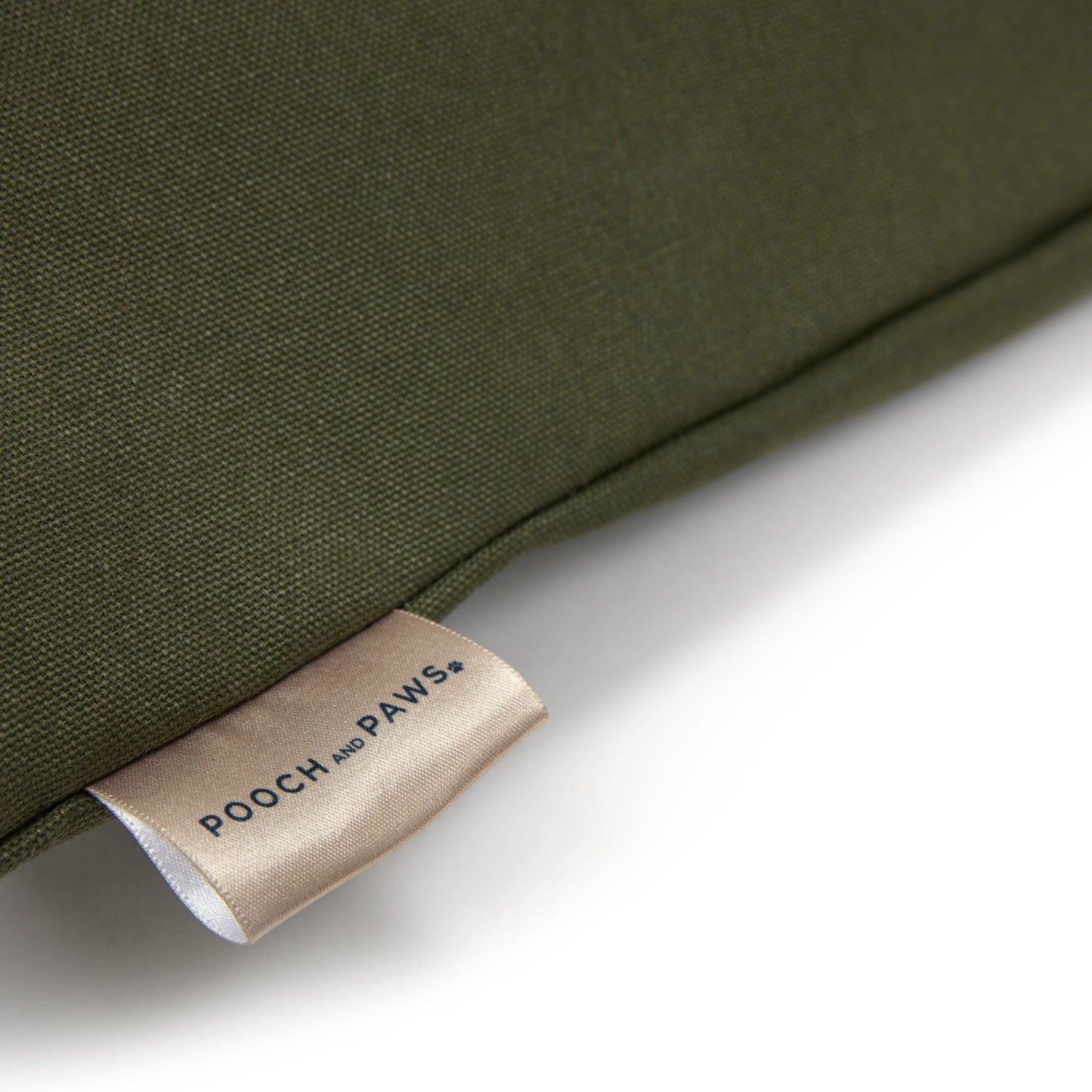 Pooch & Paws Canvas Dog Bed, Olive Green