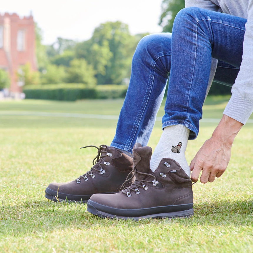 Sweet William Grey Cat Wool Socks