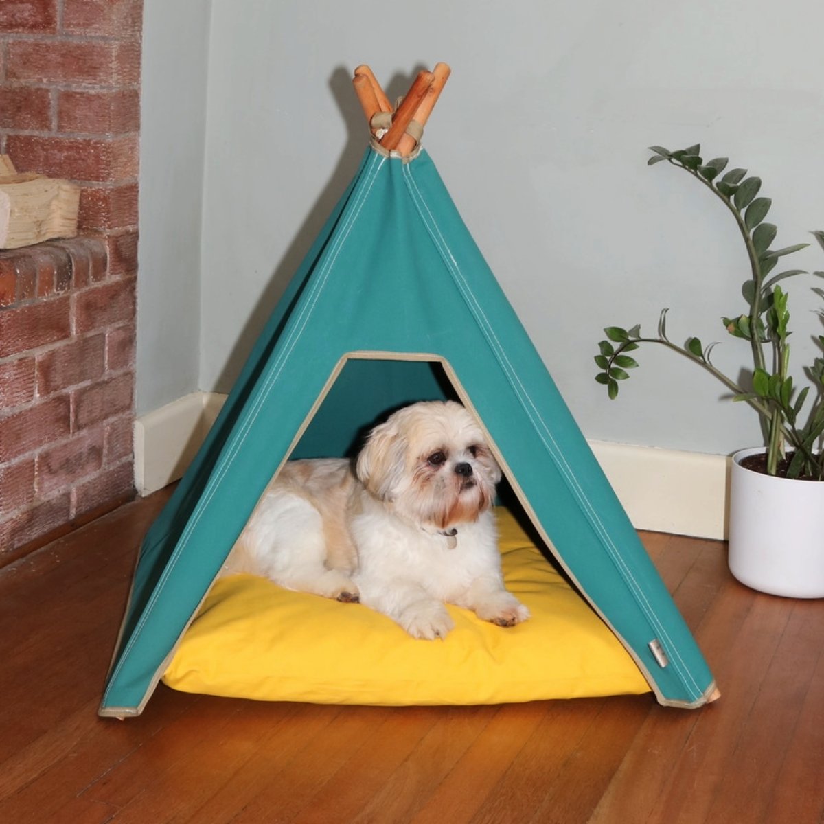 Pooch Paws Handmade Dog Teepee Forest Green