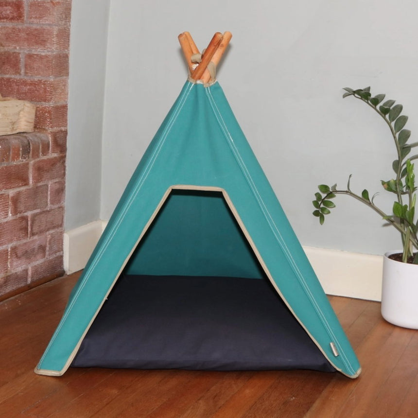 Pooch & Paws Handmade Dog Teepee, Forest Green