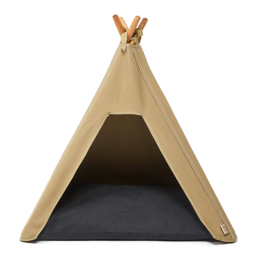 Pooch & Paws Handmade Dog Teepee, Light Sand