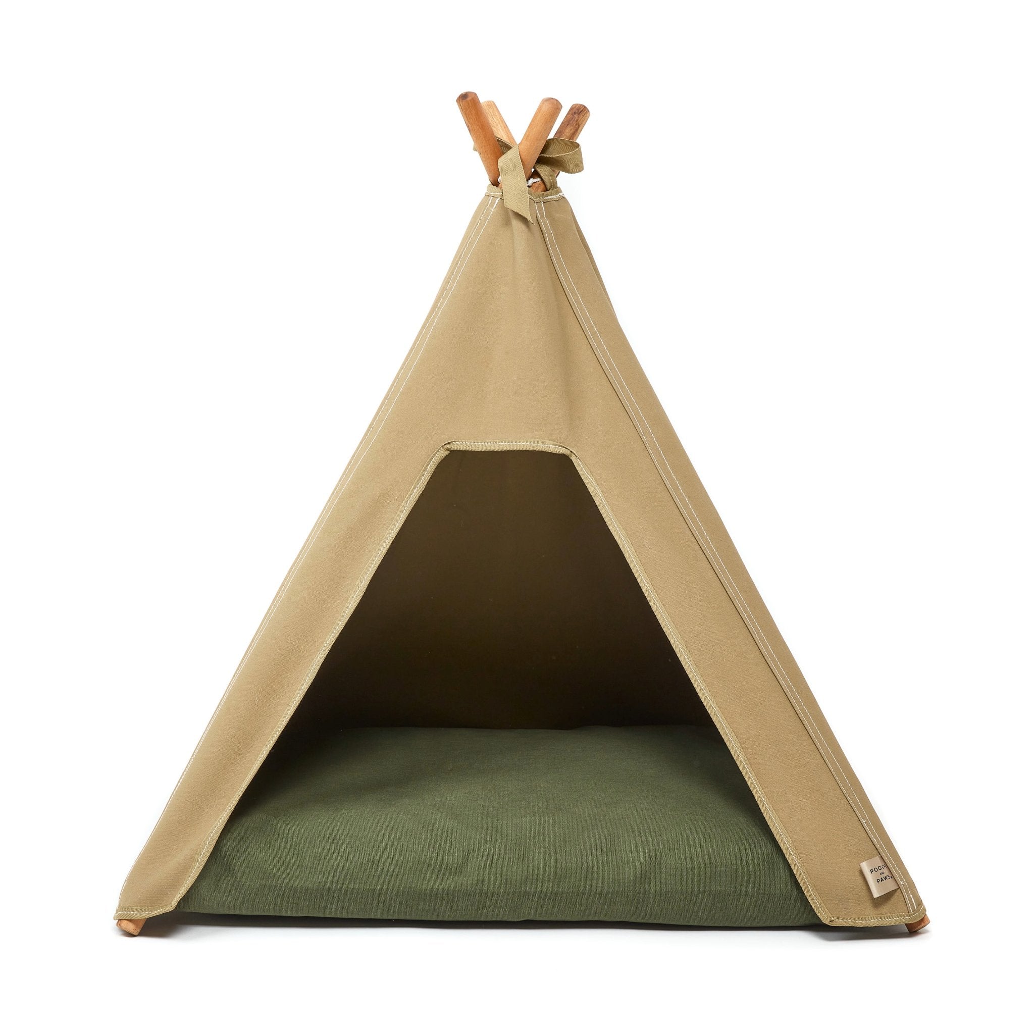 Pooch Paws Handmade Dog Teepee Light Sand CHALK INTERIORS LONDON