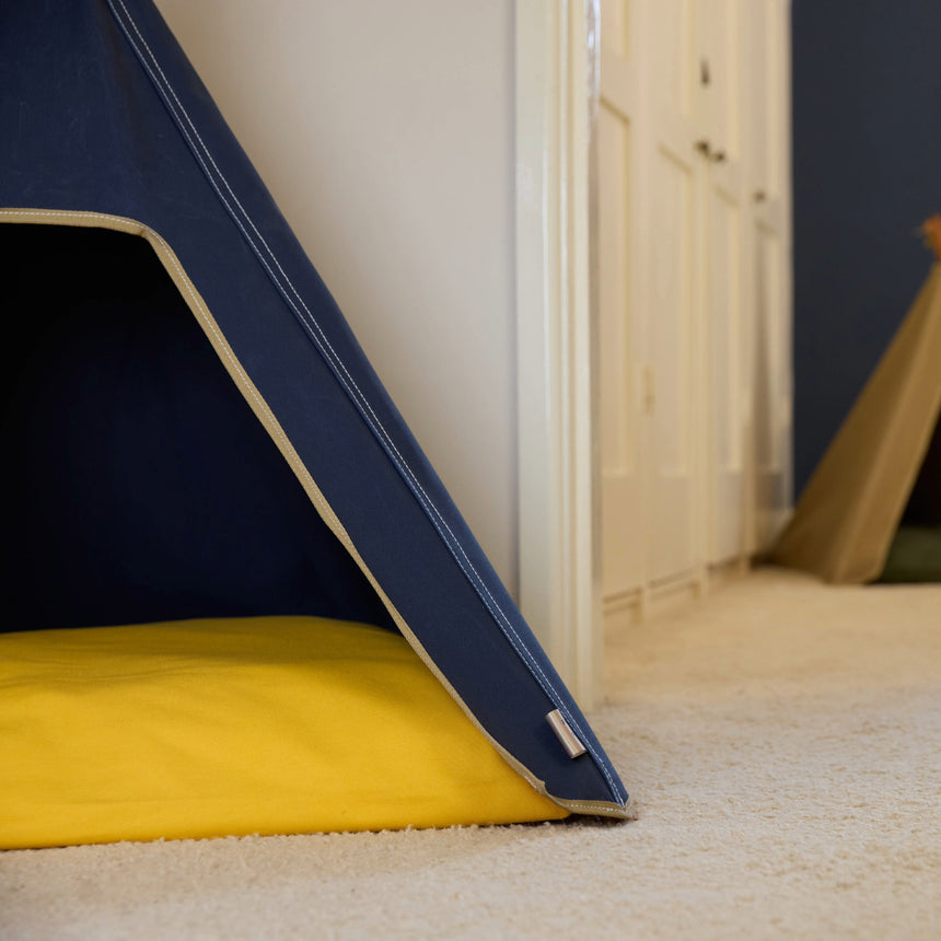 Pooch & Paws Handmade Dog Teepee, Navy Blue