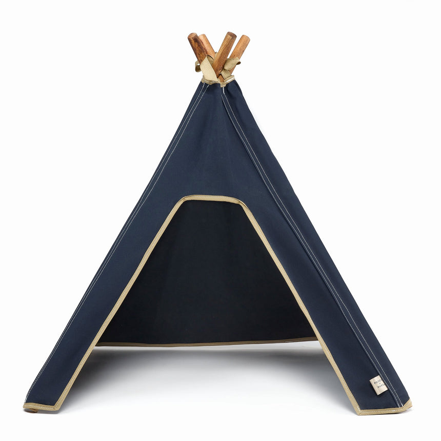 Pooch & Paws Handmade Dog Teepee, Navy Blue