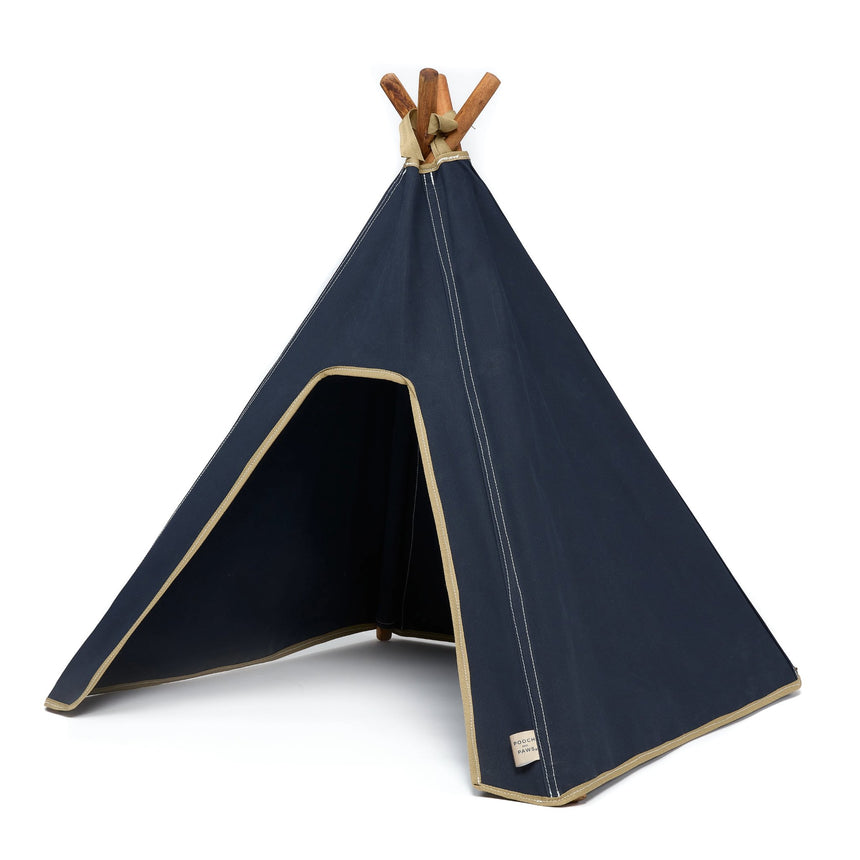 Pooch & Paws Handmade Dog Teepee, Navy Blue