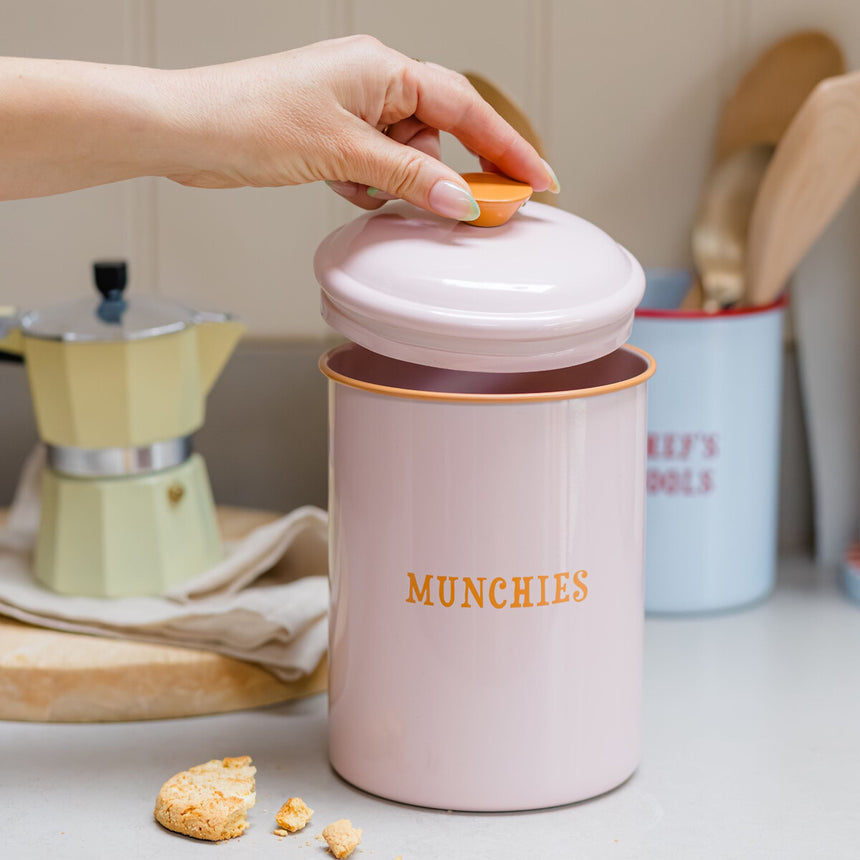 Yvonne Ellen Enamel Biscuits Canister, Munchies
