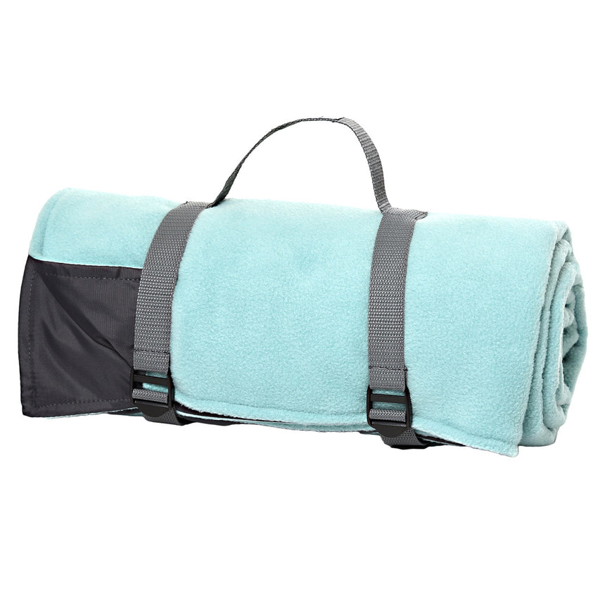 Tweedmill Fleece Picnic Rug Roll, Turtle Green