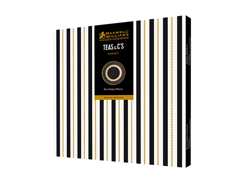 Maxwell & Williams Teas & C's Regency Tea Plate, Black