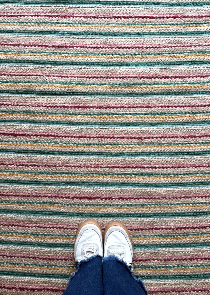 The Braided Rug Company Ikat Rectangle Jute Rug