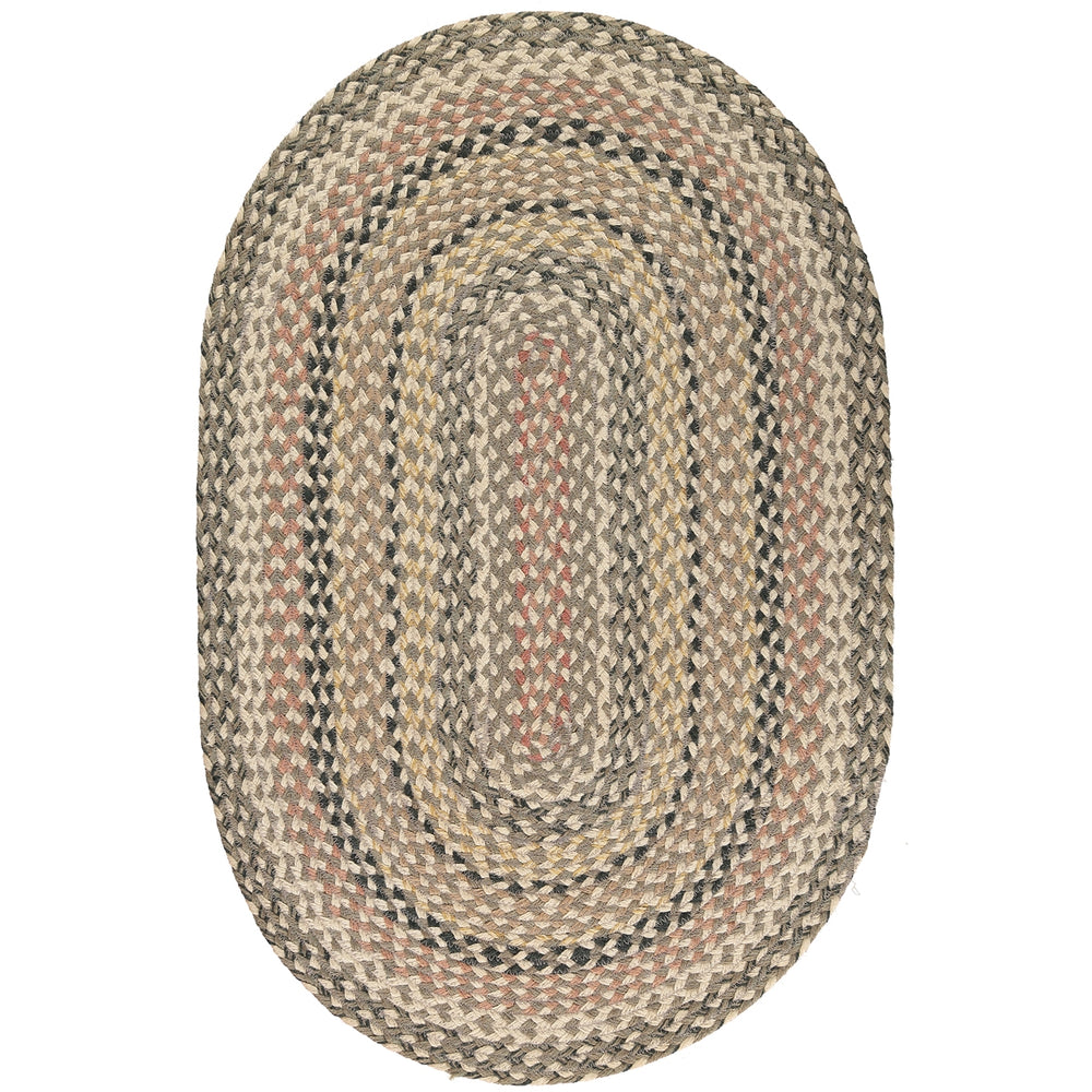 The Braided Rug Company Oval Jute Rug, Granite