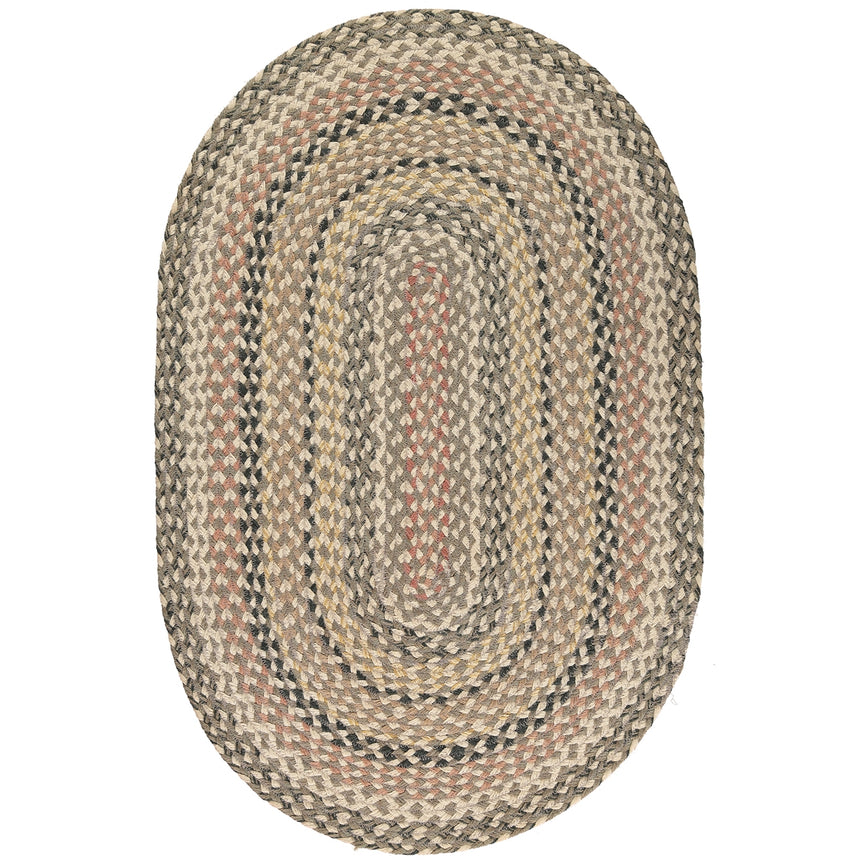 The Braided Rug Company Oval Jute Rug, Granite