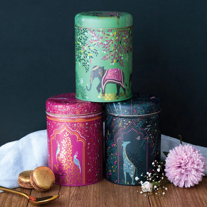 Sara Miller Round Storage Canisters India, Set of 3
