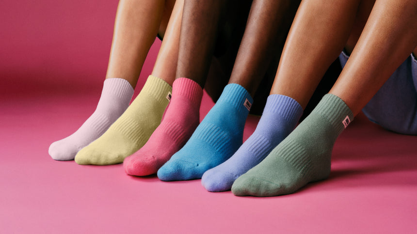Roka London Wembley Organic Cotton Ankle Socks, Thistle