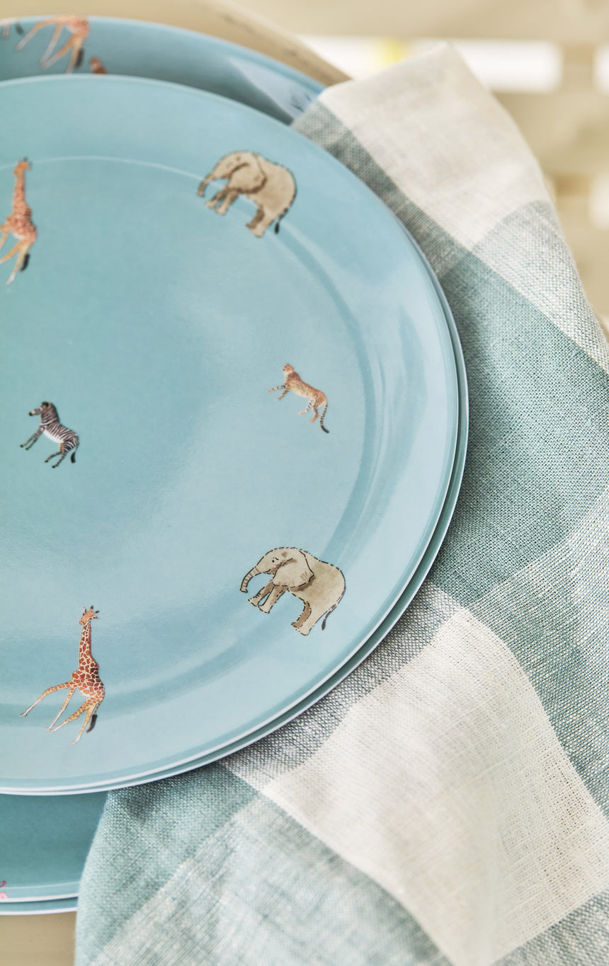 Sophie Allport Melamine Side Plate, Savannah Animals