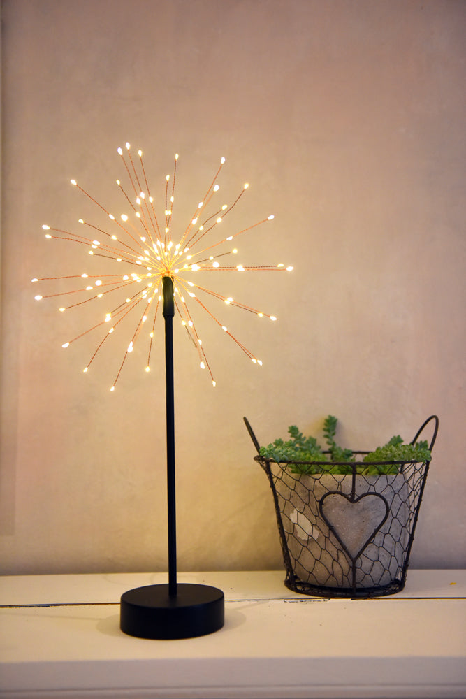 Table Starburst LED Fairy Light, Black