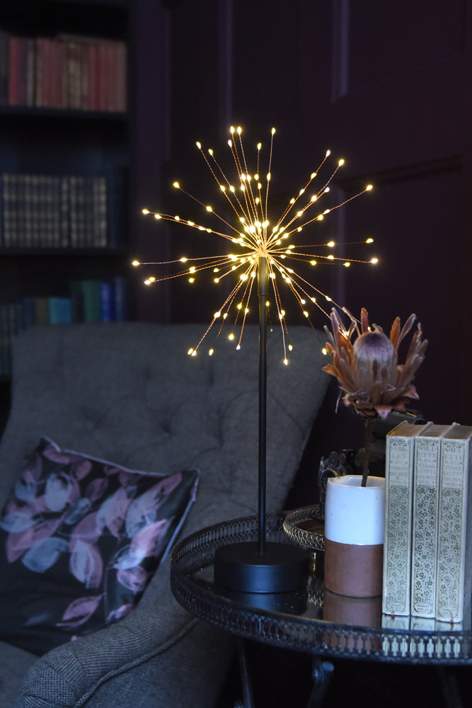 Table Starburst LED Fairy Light, Black