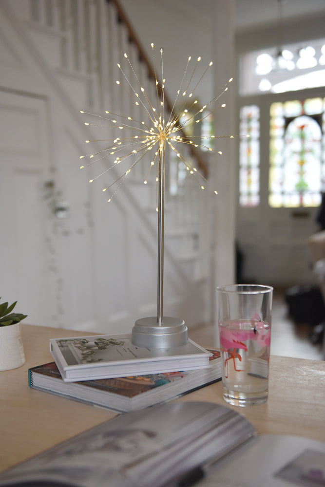 Table Starburst LED Fairy Light, Silver