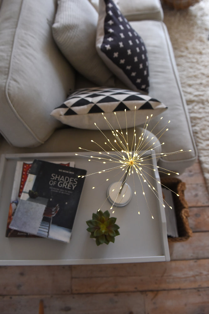 Table Starburst LED Fairy Light, Silver