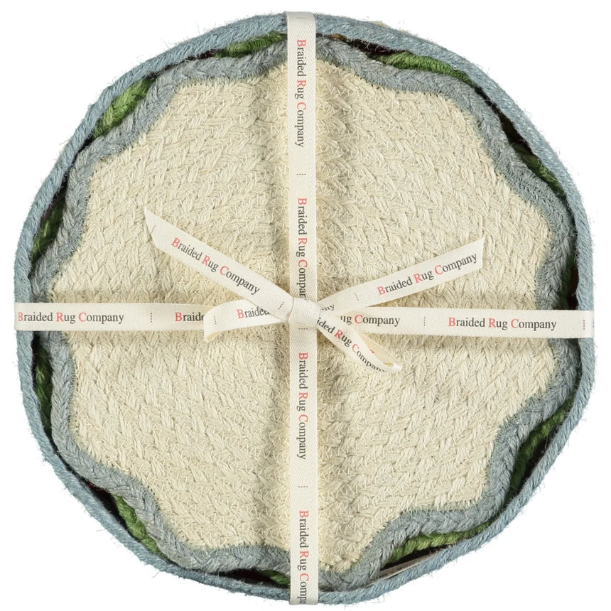 The Braided Rug Company Jute Placemats , Mixed Tulip  (Set Of 6)