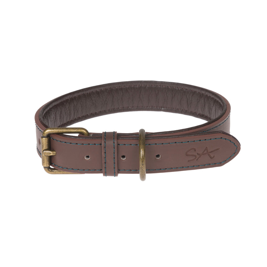 Sophie Allport Leather Dog Collar, Woof