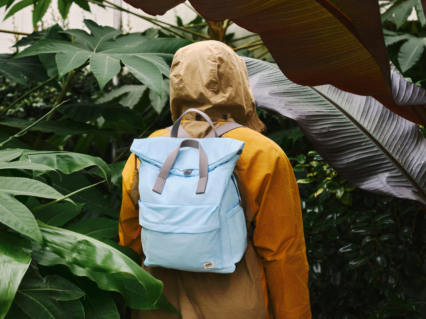 Roka London Canfield B Small Sustainable Nylon Rucksack, Canal