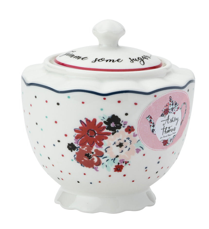 Ashley Thomas Porcelain Vintage Sugar Bowl