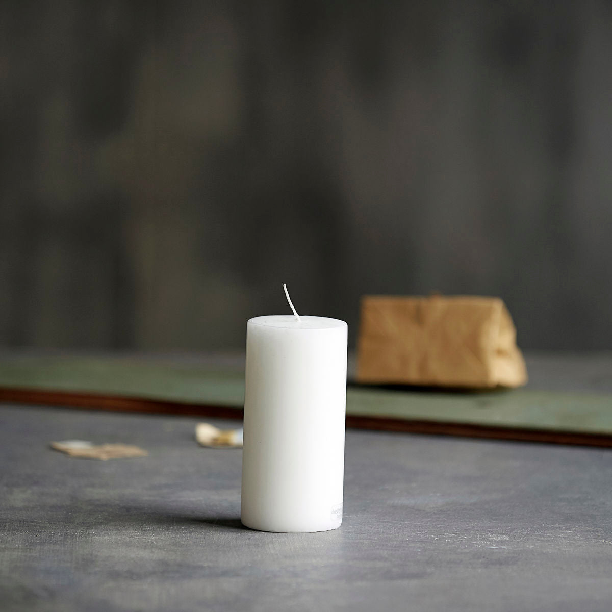 House Doctor Pillar Candle white  7  X 15 CM